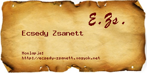 Ecsedy Zsanett névjegykártya