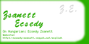 zsanett ecsedy business card